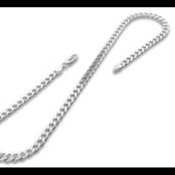 Sterling Silver Bracelet Curb 9” Chain 6MM - Picture 3 of 6